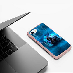 Чехол iPhone 7/8 матовый Stalker sky art blue, цвет: 3D-светло-розовый — фото 2