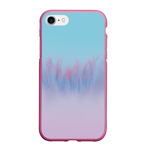 Чехол iPhone 7/8 матовый Пурпурный огонь / 3D-Малиновый – фото 1