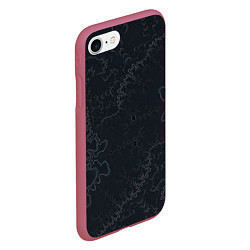 Чехол iPhone 7/8 матовый Бесшовный дымчатый узор, цвет: 3D-малиновый — фото 2