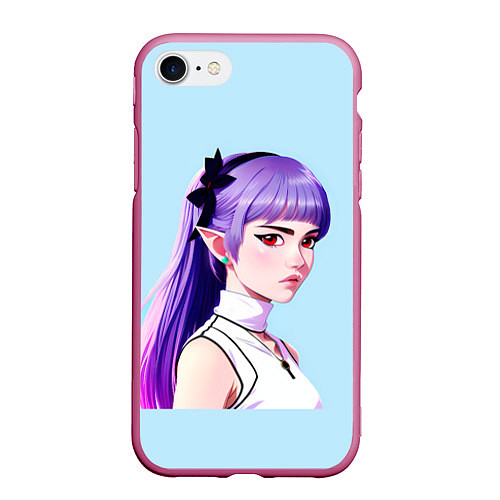 Чехол iPhone 7/8 матовый Elf Grimes / 3D-Малиновый – фото 1