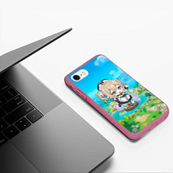Чехол iPhone 7/8 матовый Барбара Геншин Импакт, цвет: 3D-малиновый — фото 2