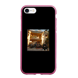 Чехол iPhone 7/8 матовый Lizer - молодость, цвет: 3D-малиновый