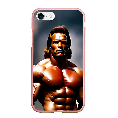 Чехол iPhone 7/8 матовый Арнольд Шварценеггер железный арни / 3D-Светло-розовый – фото 1