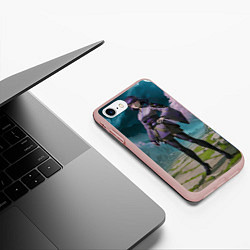 Чехол iPhone 7/8 матовый Сёгун Райдэн Геншин, цвет: 3D-светло-розовый — фото 2