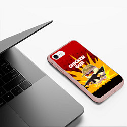 Чехол iPhone 7/8 матовый Chicken Gun - спецназ, цвет: 3D-светло-розовый — фото 2
