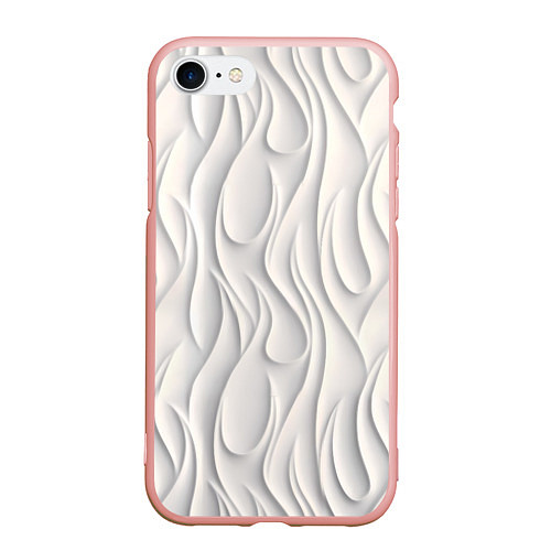Чехол iPhone 7/8 матовый Рельефная стена / 3D-Светло-розовый – фото 1