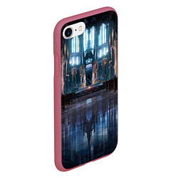 Чехол iPhone 7/8 матовый Dark Souls III - Зал, цвет: 3D-малиновый — фото 2