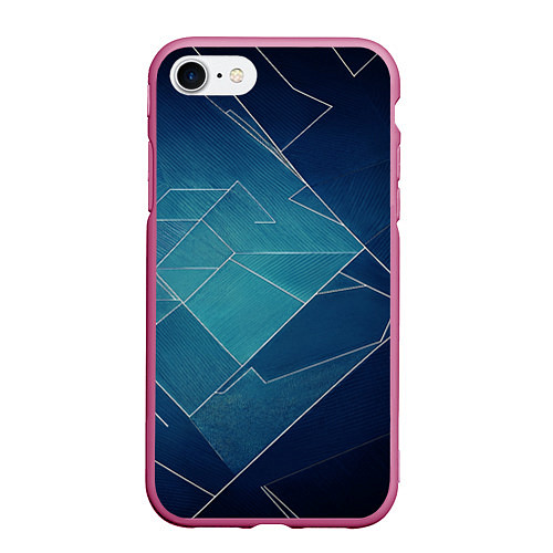 Чехол iPhone 7/8 матовый Геометрическая бесконечность / 3D-Малиновый – фото 1