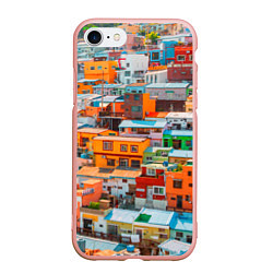 Чехол iPhone 7/8 матовый Красочный Камчхон-дон в городе Пусан