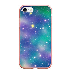 Чехол iPhone 7/8 матовый Космическое сияние волшебное, цвет: 3D-светло-розовый