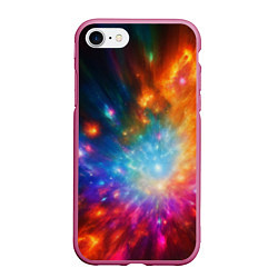 Чехол iPhone 7/8 матовый Космическая многомерность, цвет: 3D-малиновый