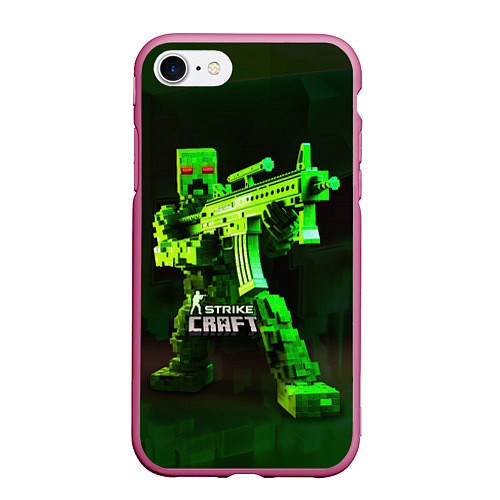 Чехол iPhone 7/8 матовый Strike Craft / 3D-Малиновый – фото 1