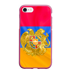 Чехол iPhone 7/8 матовый Солнечная Армения, цвет: 3D-малиновый