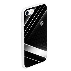 Чехол iPhone 7/8 матовый Volkswagen sign, цвет: 3D-белый — фото 2
