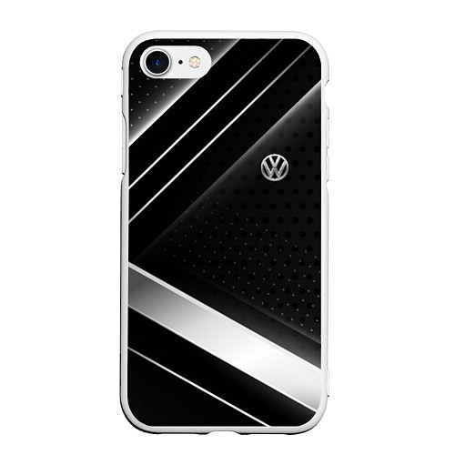 Чехол iPhone 7/8 матовый Volkswagen sign / 3D-Белый – фото 1