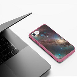 Чехол iPhone 7/8 матовый Бескрайняя Вселенная, цвет: 3D-малиновый — фото 2