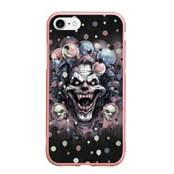 Чехол iPhone 7/8 матовый Клоун зомби, цвет: 3D-светло-розовый