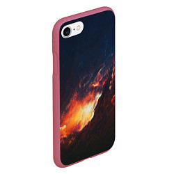 Чехол iPhone 7/8 матовый Взрыв галактики, цвет: 3D-малиновый — фото 2