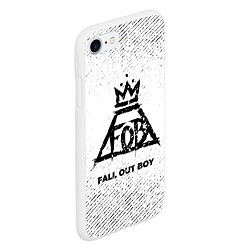 Чехол iPhone 7/8 матовый Fall Out Boy с потертостями на светлом фоне, цвет: 3D-белый — фото 2