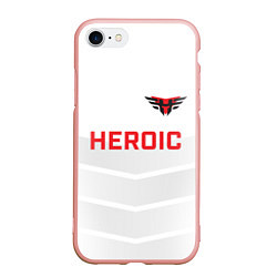 Чехол iPhone 7/8 матовый Heroic white, цвет: 3D-светло-розовый