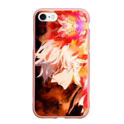 Чехол iPhone 7/8 матовый Габимару в цветном огне, цвет: 3D-светло-розовый