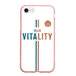 Чехол iPhone 7/8 матовый Форма Team Vitality white, цвет: 3D-светло-розовый