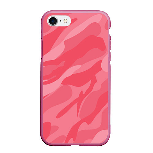 Чехол iPhone 7/8 матовый Pink military / 3D-Малиновый – фото 1