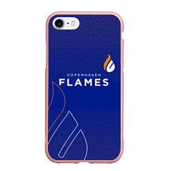 Чехол iPhone 7/8 матовый Форма Copenhagen Flames, цвет: 3D-светло-розовый