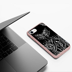 Чехол iPhone 7/8 матовый Киберпанк-модерн, цвет: 3D-светло-розовый — фото 2