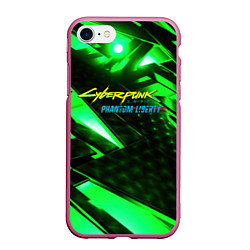 Чехол iPhone 7/8 матовый Cyberpunk 2077 phantom liberty neon green