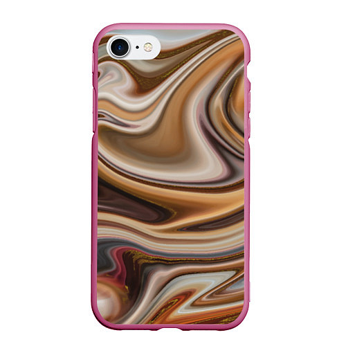 Чехол iPhone 7/8 матовый Chocolate fantasy / 3D-Малиновый – фото 1