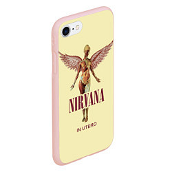 Чехол iPhone 7/8 матовый Nirvana - In utero, цвет: 3D-светло-розовый — фото 2