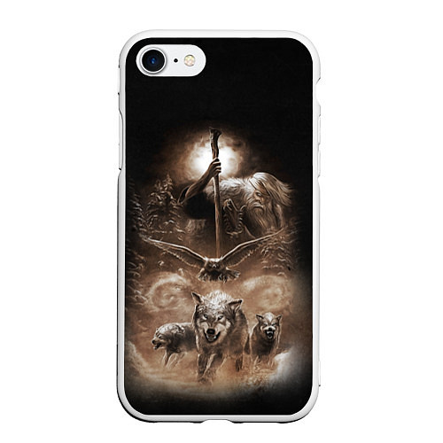 Чехол iPhone 7/8 матовый Чернобог славянский бог / 3D-Белый – фото 1