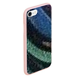 Чехол iPhone 7/8 матовый Пиксельный узор, цвет: 3D-светло-розовый — фото 2