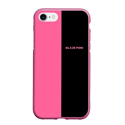 Чехол iPhone 7/8 матовый Blackpink- двойной / 3D-Малиновый – фото 1