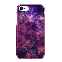 Чехол iPhone 7/8 матовый Текстура - Purple galaxy
