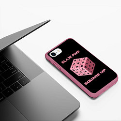 Чехол iPhone 7/8 матовый Blackpink Square up, цвет: 3D-малиновый — фото 2