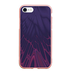 Чехол iPhone 7/8 матовый Лучи - фиолетовый и розовый - Хуф и Ся, цвет: 3D-светло-розовый