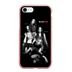Чехол iPhone 7/8 матовый Blackpink girl group, цвет: 3D-светло-розовый