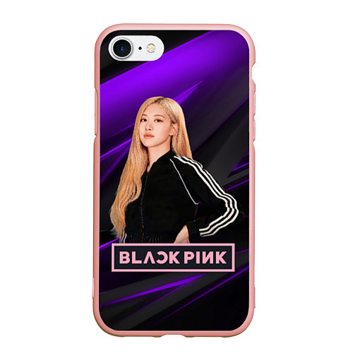 Чехол iPhone 7/8 матовый Rose Blackpink / 3D-Светло-розовый – фото 1