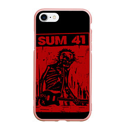 Чехол iPhone 7/8 матовый Sum41 - Skeleton