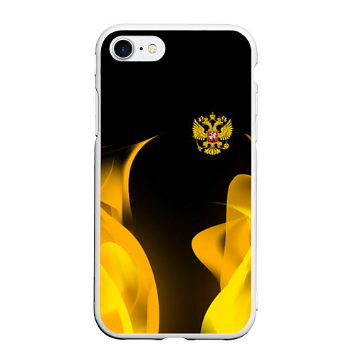 Чехол iPhone 7/8 матовый Russian style fire / 3D-Белый – фото 1