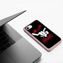 Чехол iPhone 7/8 матовый Алиса - Эксцесс, цвет: 3D-светло-розовый — фото 2