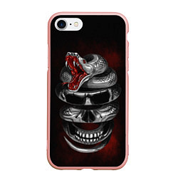 Чехол iPhone 7/8 матовый Snake skull