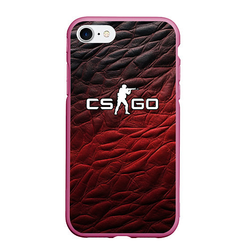 Чехол iPhone 7/8 матовый CS GO dark red / 3D-Малиновый – фото 1