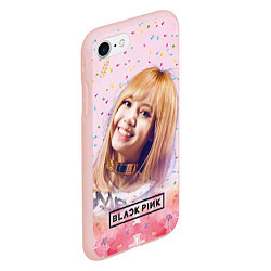 Чехол iPhone 7/8 матовый Lisa kpop, цвет: 3D-светло-розовый — фото 2