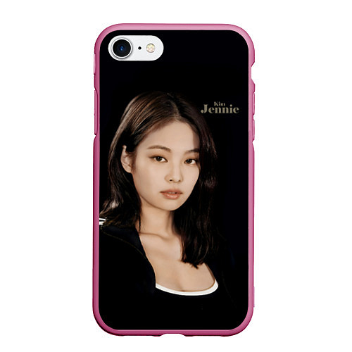 Чехол iPhone 7/8 матовый Blackpink Jennie sportswoman / 3D-Малиновый – фото 1