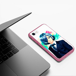 Чехол iPhone 7/8 матовый Touka Kirishima, цвет: 3D-малиновый — фото 2