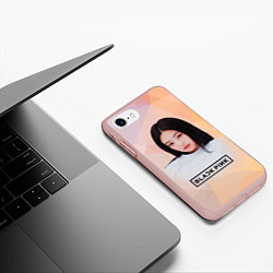 Чехол iPhone 7/8 матовый Jennie Kim Blackpink, цвет: 3D-светло-розовый — фото 2