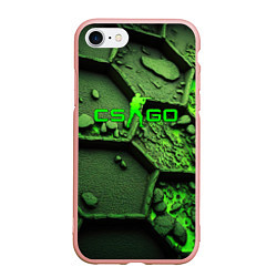 Чехол iPhone 7/8 матовый CSGO green abstract